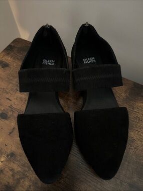Eileen Fisher Suede Pointed Toe Hall Flat